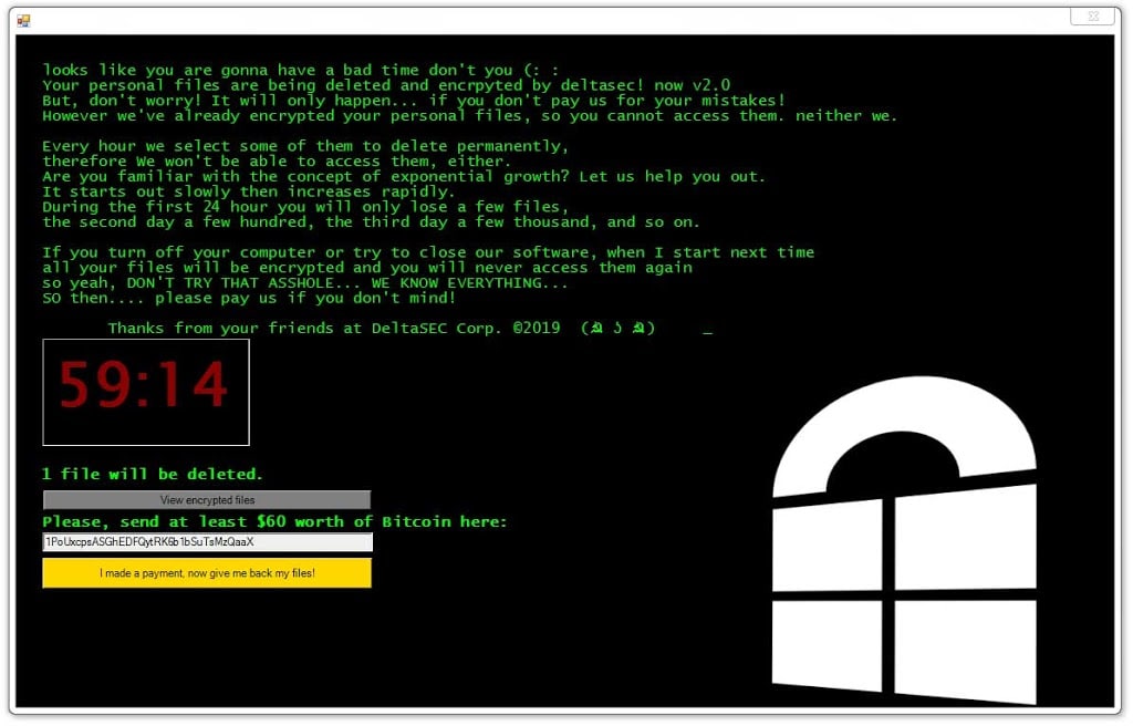 Ransomware ellada GandCrab Jigsaw Scarab Phobos