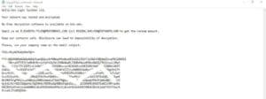 Geologic Ransomware Ransom Note 2019
